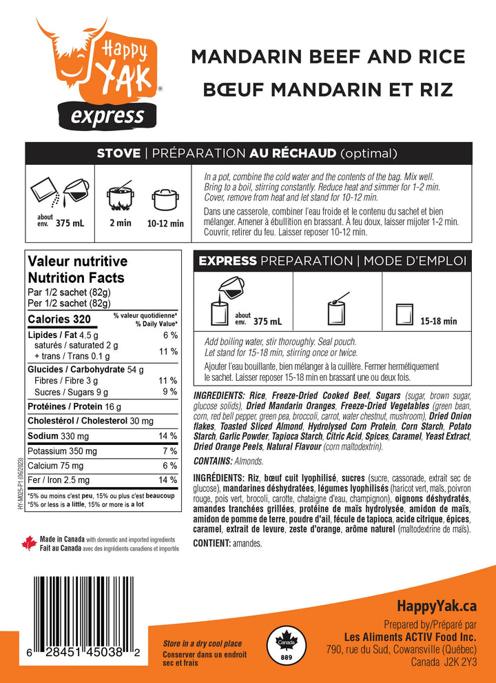 Mandarin Beef and Rice (Gluten Free, Lactose Free)