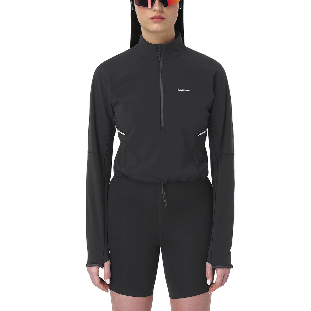 Sense Aero Hybrid Cropped Zip Neck - Long Sleeve - Women's