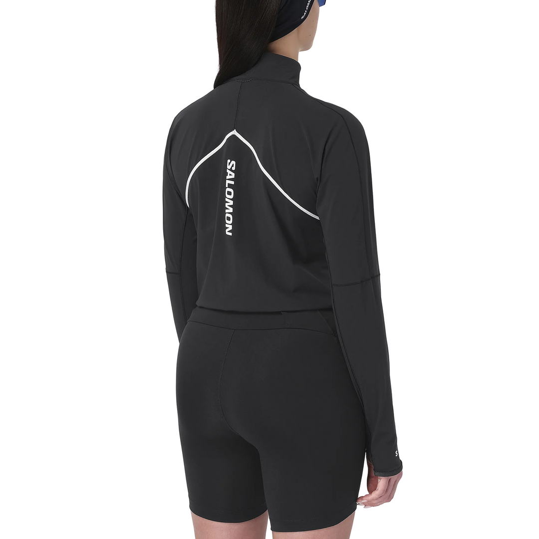 Sense Aero Hybrid Cropped Zip Neck - Long Sleeve - Women's