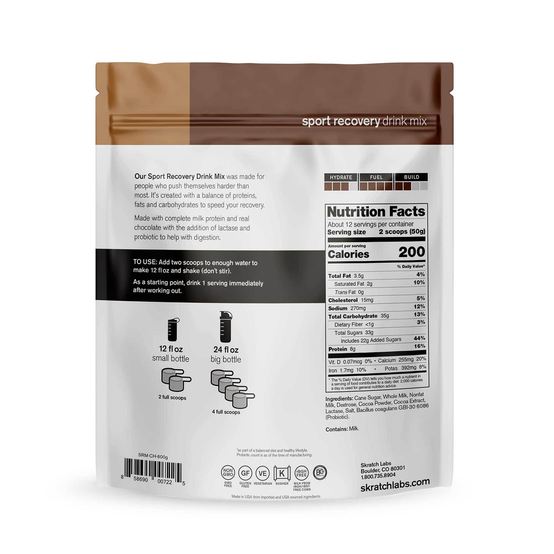 Sport Recovery Drink Mix - Chocolate - 600g (12 Servings)