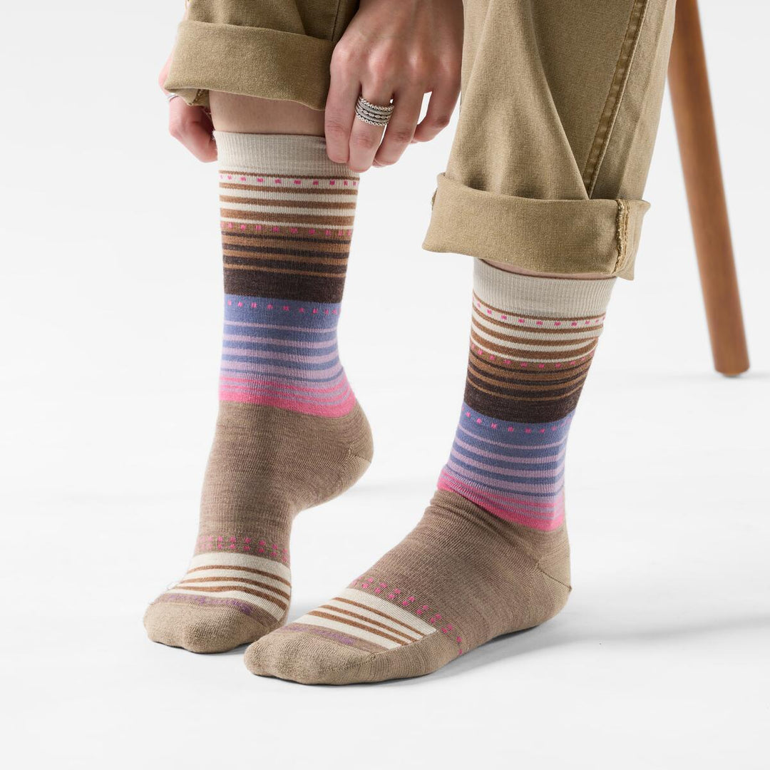Everyday Stitch Stripe Zero Cushion Crew Socks - Unisex