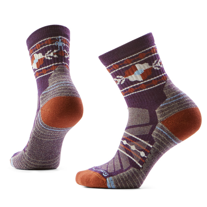 Performance Hike Light Cushion Retro Floral Mid Crew Socks - Women's