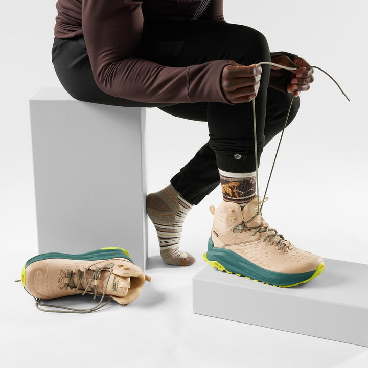 Hike Bear Stripe Mid Targeted Cushion Crew Socks
