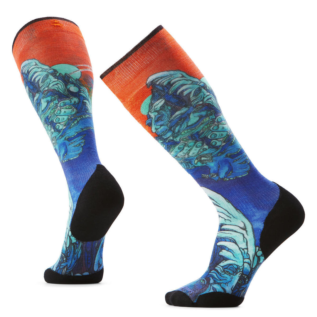 Performance Ski Targeted Cushion Winter Haze Print OTC Socks - Men's