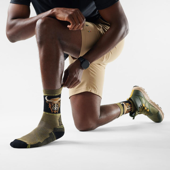 Hike Light Cushion Bison Crew Socks - Men's