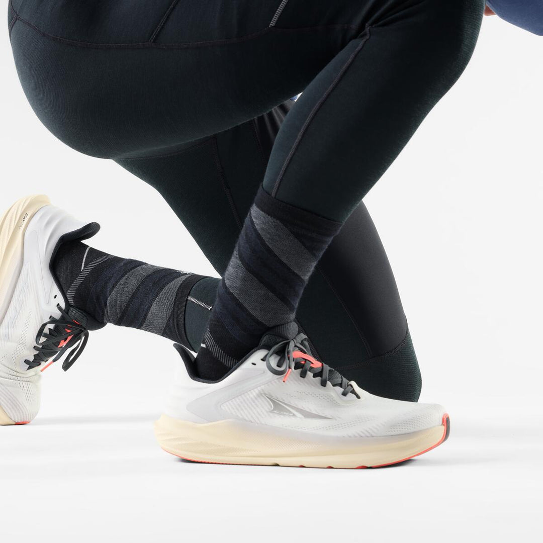 Run Pattern Crew Socks - Men's