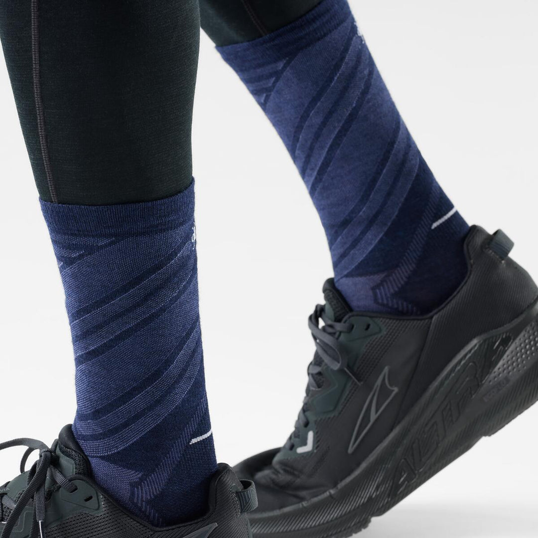 Run Pattern Crew Socks - Men's