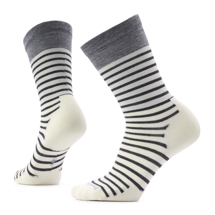 Everyday Pin Stripe Crew Socks Zero Cushion Socks - Women's