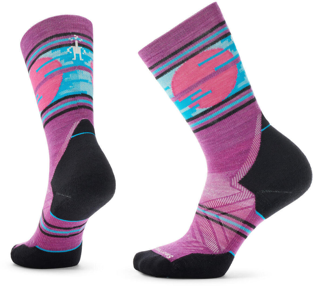 Trail Run Targeted Cushion Sunset Trail Crew Socks - Women's