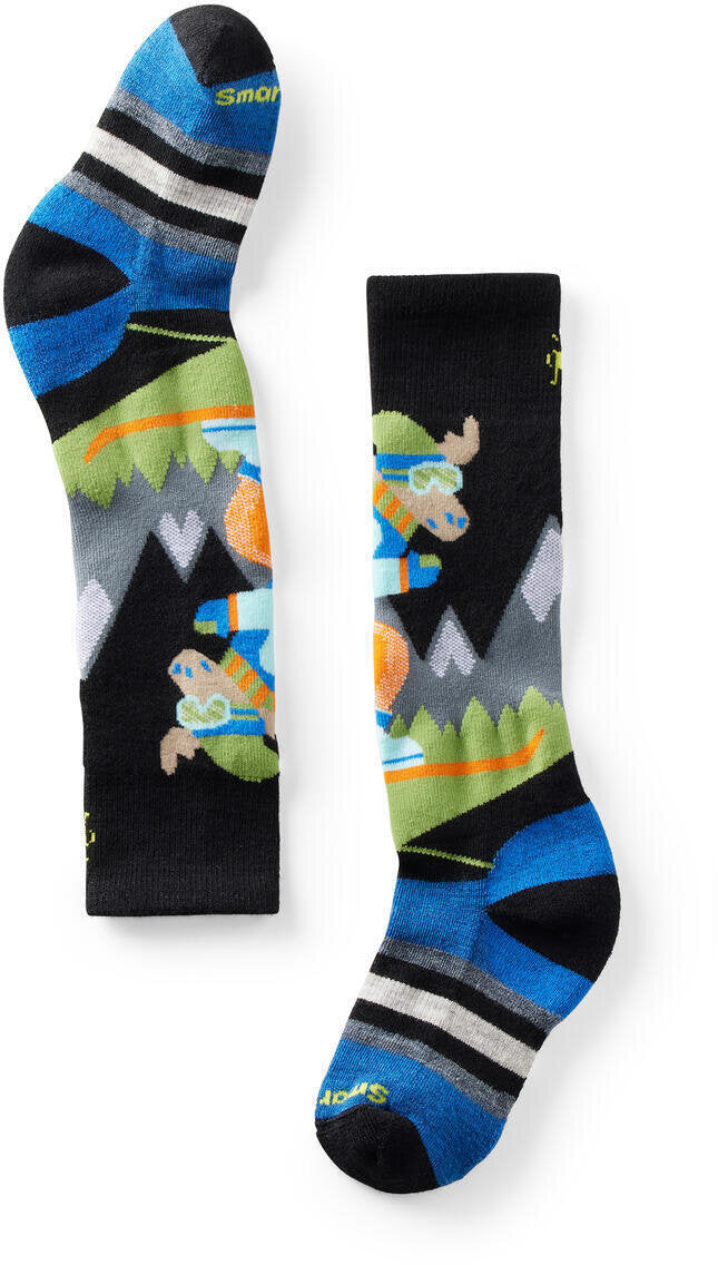 Wintersport Full Cushion Mountain Moose Pattern OTC Socks - Kid's