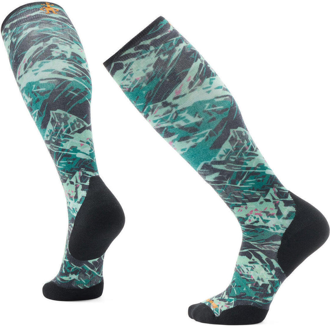 Ski Targeted Cushion Green Slopes Print OTC Socks