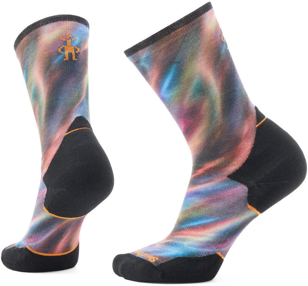 Trail Run Targeted Cushion Water Shimmer Print Crew Socks - Women's