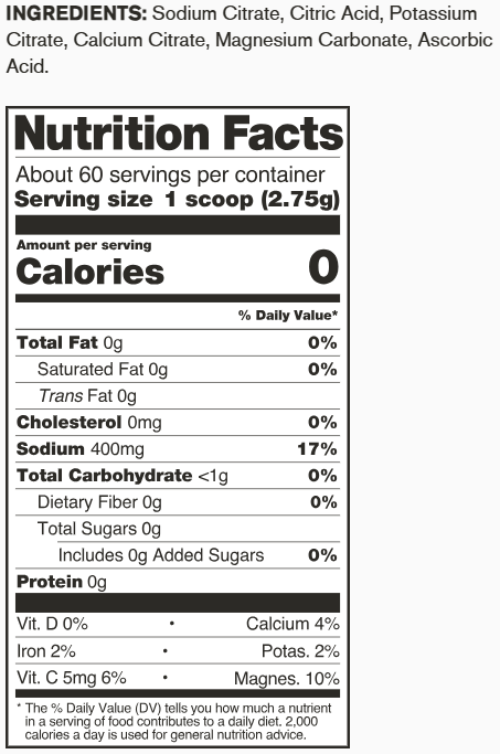 Electrolyte Booster Drink Mix - 165g (60 servings)