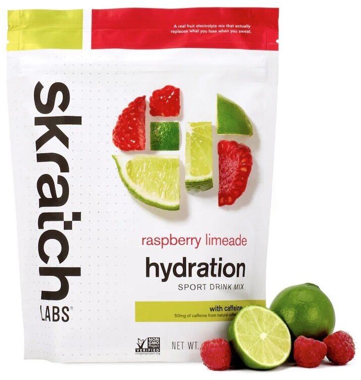 Sport Hydration Drink Mix - Raspberry Limeade w/ Caffeine 440g/1lb (20 Servings)