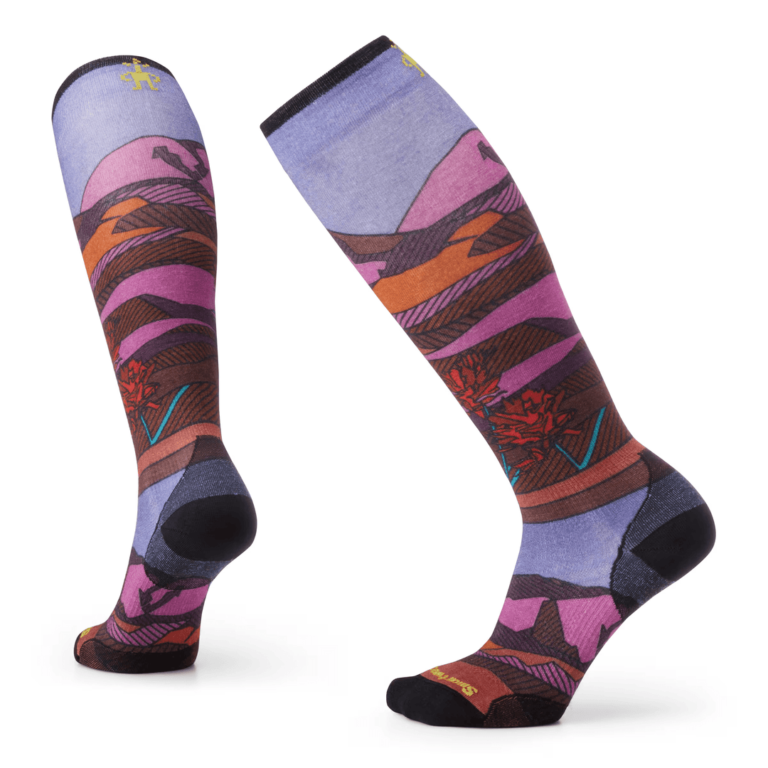 Performance Ski Floral Field Print OTC Zero Cushion Socks - Women's