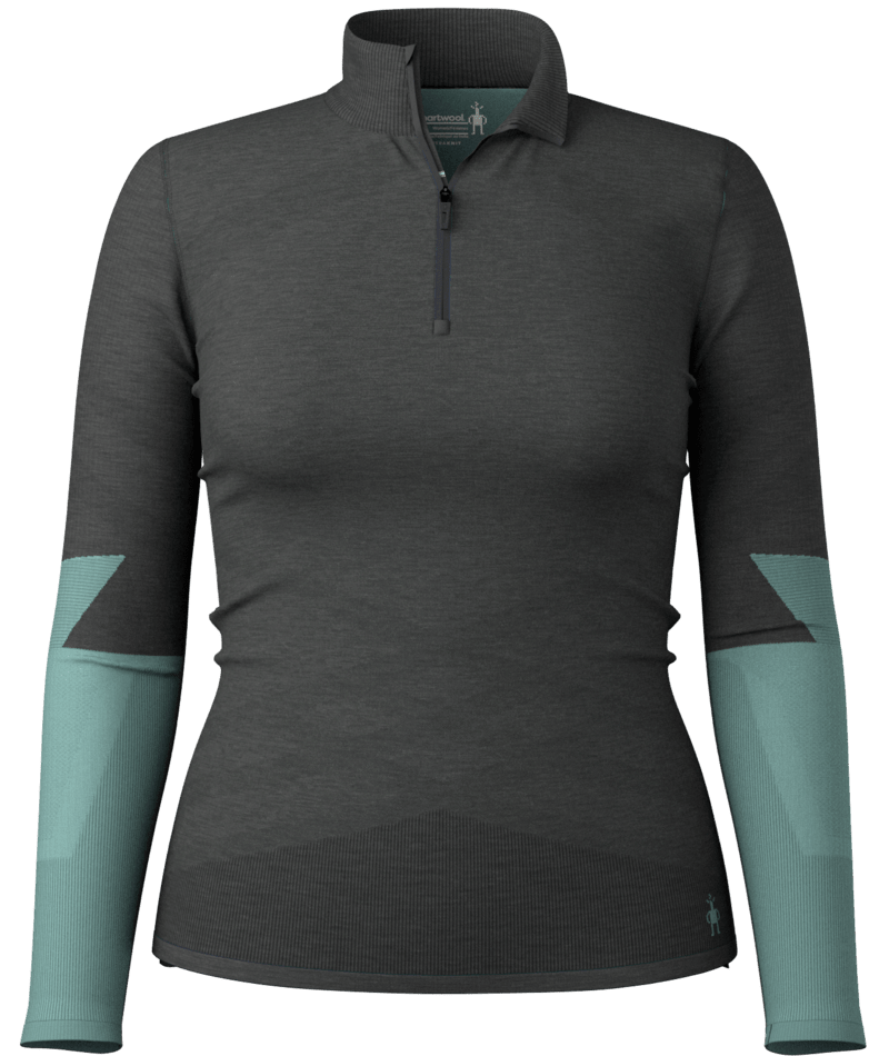 Intraknit Thermal Merino Base Layer Colorblock Zip Neck - Long Sleeve - Women's