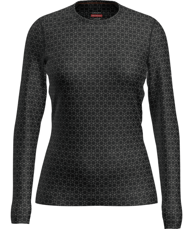 Merino 260 Oasis Vertex Thermal Crewe Alpine Geo - Long Sleeve - Women's