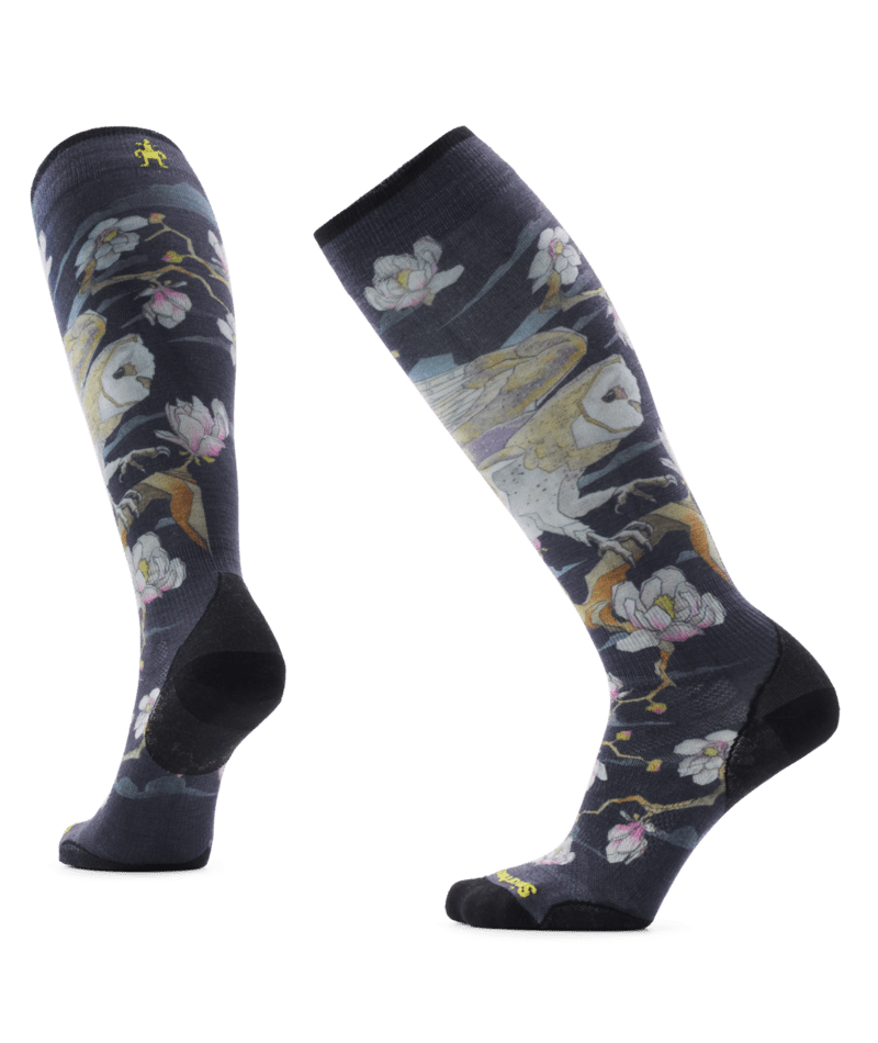 Ski Zero Cushion Nightwatcher Print OTC Socks - Women's