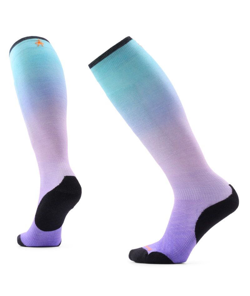 Ski Targeted Cushion Ombre Print OTC Socks - Women's