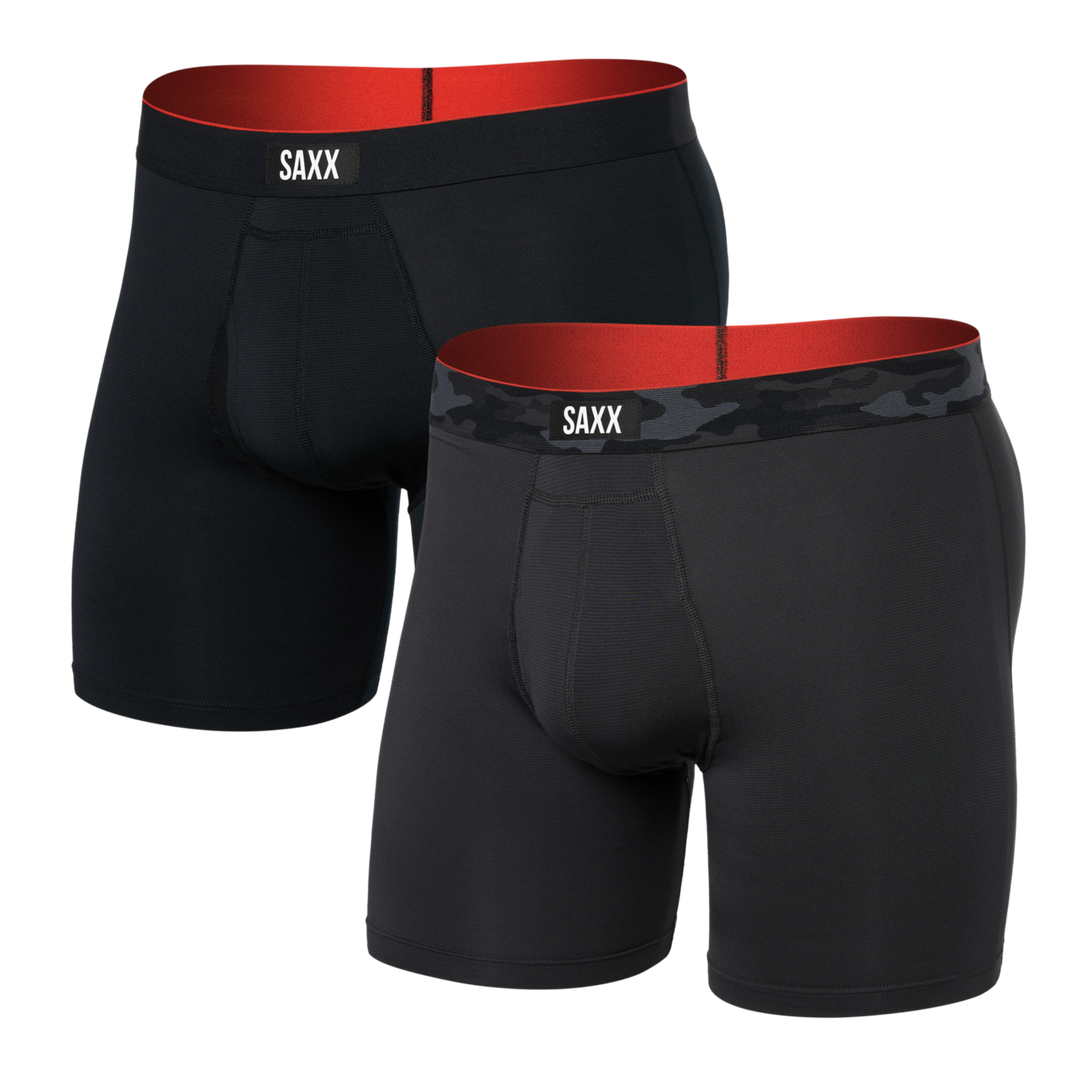 Multi-Sport Mesh Boxer Brief with Fly - 2 Pack - Men's