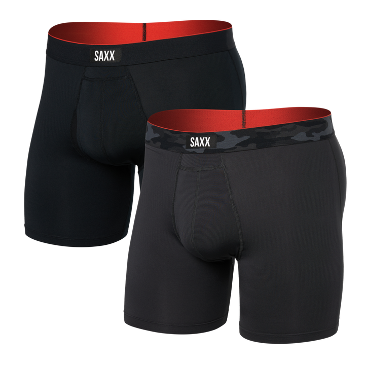 Multi-Sport Mesh Boxer Brief with Fly - 2 Pack - Men's