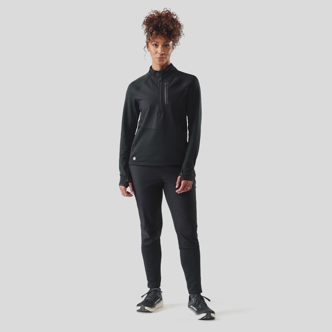 Active Fleece Wind Zip Neck - Long Sleeve - Women's