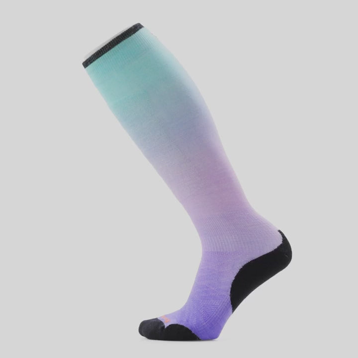 Ski Targeted Cushion Ombre Print OTC Socks - Women's