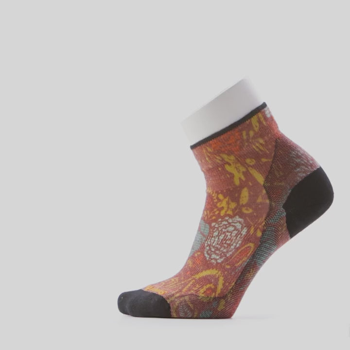 Bike Paisley Print Ankle Zero Cushion Socks - Women's