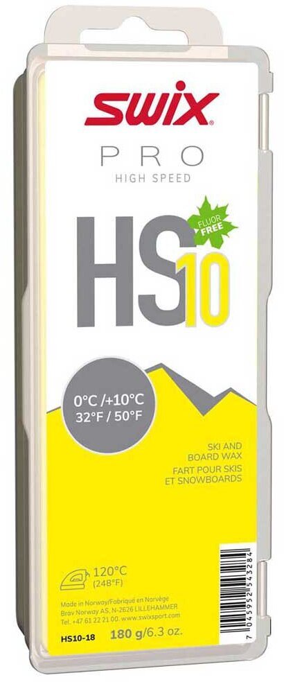 HS10 Yellow Glide Wax 0°C / +10°C (32°F / 50°F) 180g (6.3oz)