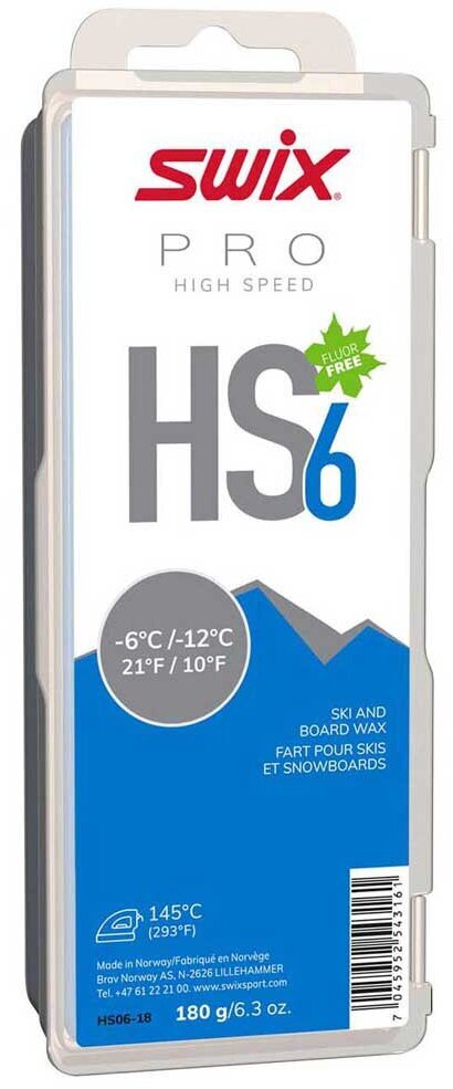 HS6 Blue Glide Wax -6°C / -12°C (21°F / 10°F) 180g (6.3oz)