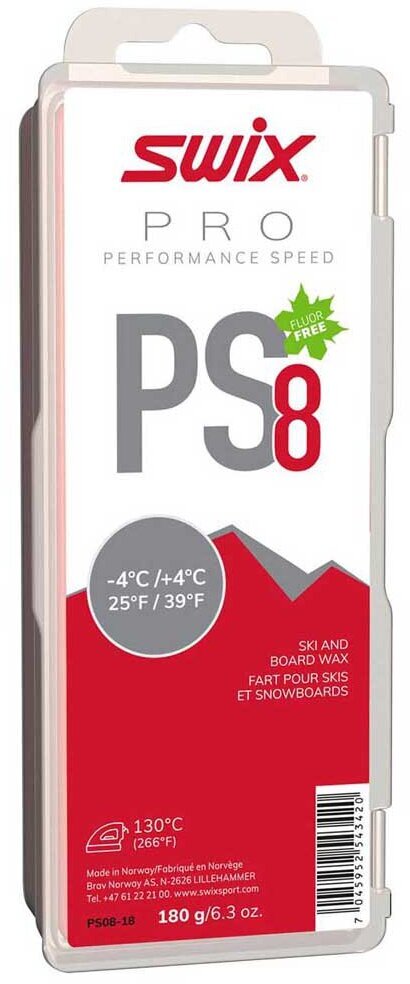 PS8 Red Glide Wax -4°C / +4°C (25°F / 39°F) 180g (6.3oz)