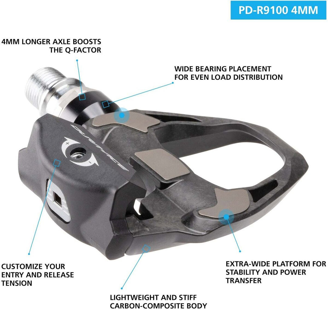 Dura-Ace PD-R9100 Pedals - +4mm Axle