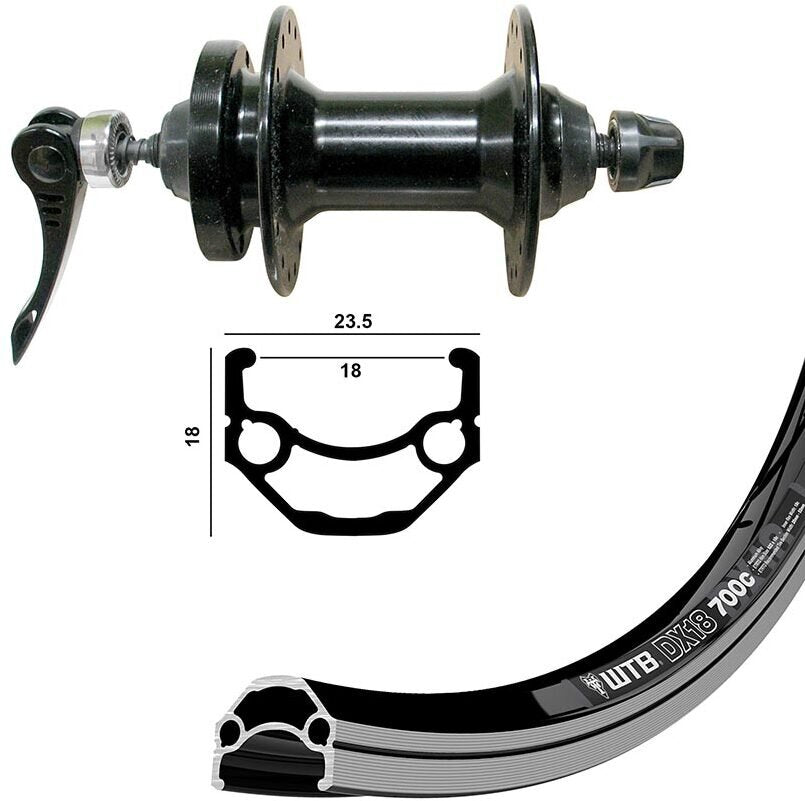 WTB DX18 QR Rim/Disc Compatible 700C/29" Front Wheel